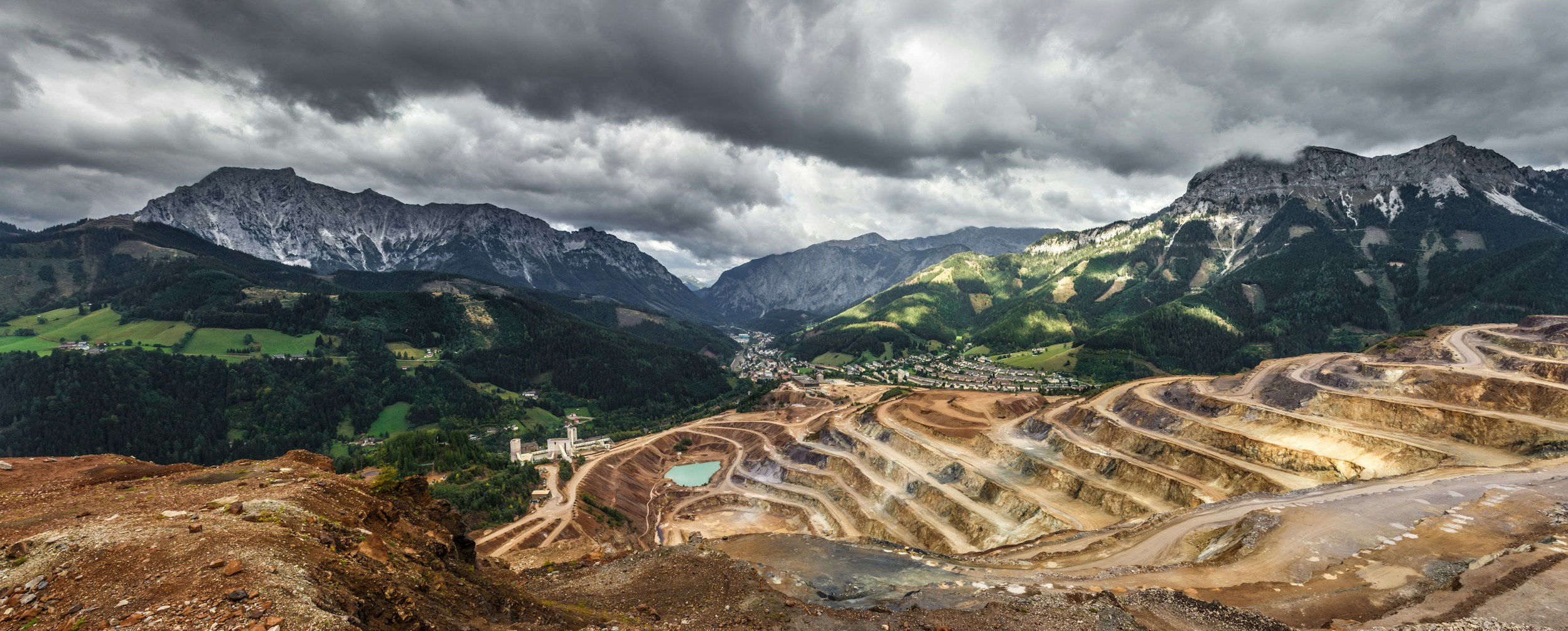 Gold mining landscape illustrating the environmental impact of gold mining